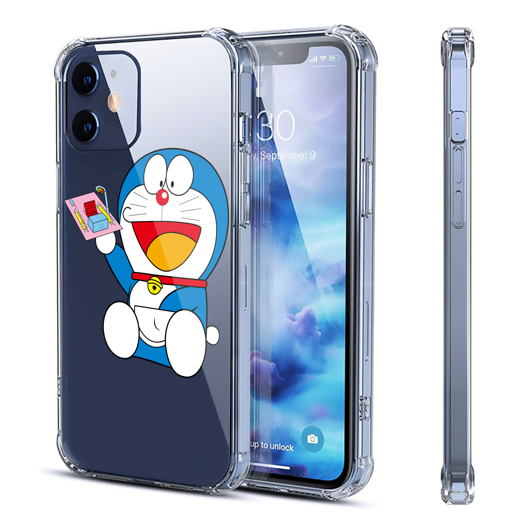 （画像用） ドラえもん Doraemon 【iPhone 12シリーズ対応】透明スマホケース（クリアソフトケース）